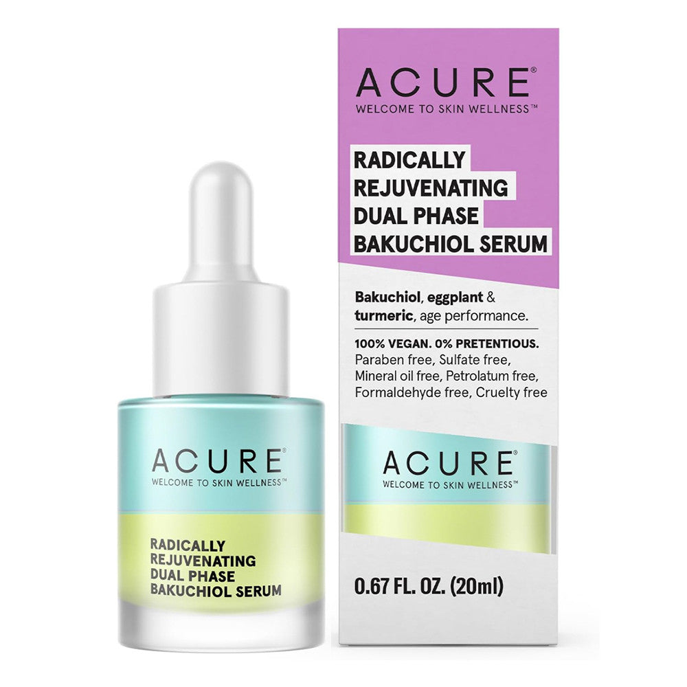 Acure Radically Rejuvenating Dual Phase Bakuchiol Serum, 0.67 Oz